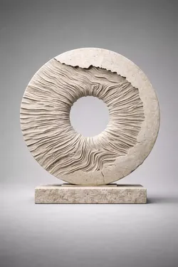 Obsidian Cycle  Abstract Ring Sculpture 3D print model