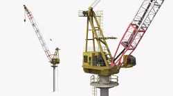Offshore Jack Up Crane Boom Structure 3D model
