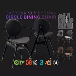Overgaard and Dyrman Circle Dining Chair 3D model