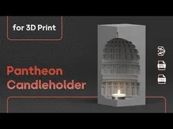 Pantheon Candleholder - Commercial License 3D print model