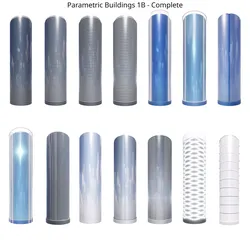 Parametric Building Collection 1B 3Complete 3D model