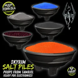 Skyrim Salt Piles - Alchemical Salts of Tamriel | FDM and SLA ready illuminatable Props