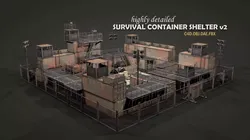 Survival Container Shelter v2 3D model