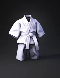 white karate gi with black belt martial arts uniform fabric texture