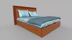 wooden bed  3D model