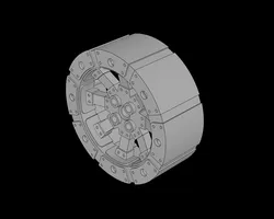 Lego Compatible (55817.dat) Wheel 21 x 56 with 8 Spokes Armoured