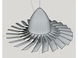 Main Turbine Blade for a Jet Engine
