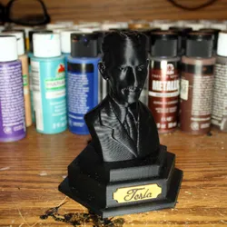 Nikola Tesla Bust with Base and Name Plate