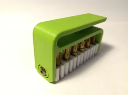 Hex screw bit holder enclosure for 12 bits with rotating clip