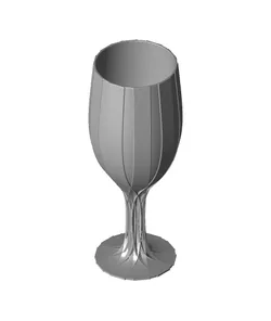 Champagne Glass Scheldegotik Style