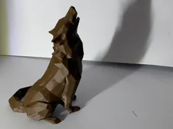 Howling art wolf - Free 3D Print Model