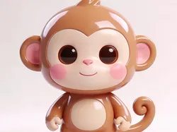 Little monkey, monkey, Zodiac Monkey, small animal - Free 3D Print Model