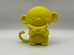 Monkey with Banana - Free 3D Print Model