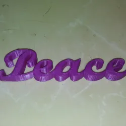 Peace Script Ornament