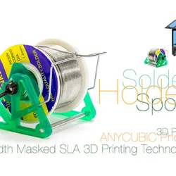 Solder Spool Holder width Masked SLA 3D Printing