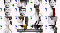 Ultimate hair pack for game and render