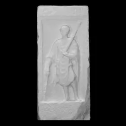 Funerary stele with a relief