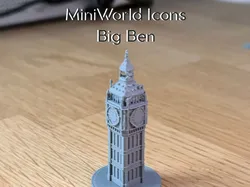 MiniWorld Icons – Big Ben - Free 3D Print Model
