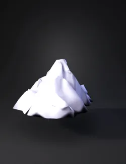 crea una montaña low poly y que no tenga ningun objeto mas solo la m