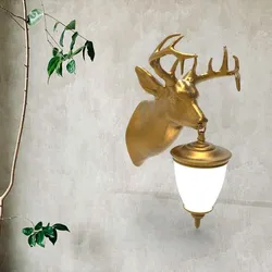 Deer Head Wall Lamp