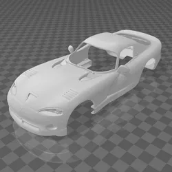 Dodge Viper GTS 2001 Shell Body – Divided Parts for Easy Printing