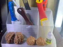 Walnut Brushes and Tools Storage Box - Free 3D Print Model