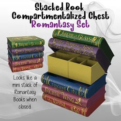Compartmentalized Stacked Book Chest Romantasy Edition