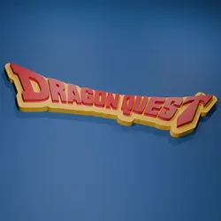 Dragon Quest 3D Logo - Gamer Decoration