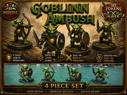Goblin Ambush: DnD Pathfinder Mini - Free 3D Print Model