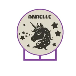 LAMPE BOX / BOITE LUMINEUSE First name Anaelle