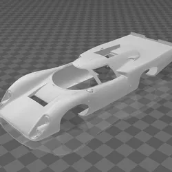 Lola T70 MkIIIB GT 1969 Shell Body – Divided Parts for Easy Printing