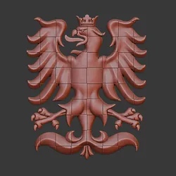 Moravia emblem (coat of arms) 3d relief .stl file