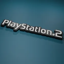 PlayStation 2 3D Logo PS2 - Gamer Decoration