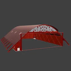 RUST AIRFIELD HANGER 3D PRINT STL