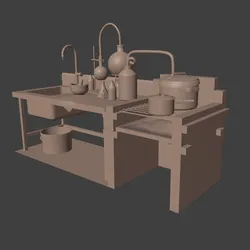 RUST MIXING TABLE 1/10 3D PRINT STL