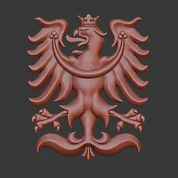 Silesia emblem (coat of arms) 3d relief .stl file