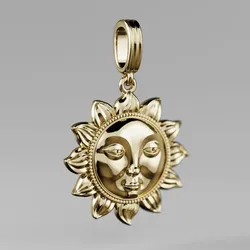 Sun flower face pendant