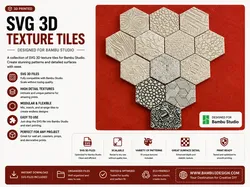 SVG 3D Texture Tiles for Bambu Studio - Free 3D Print Model
