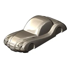 1952 Jaguar XK 120 FHC Coupe car sculpture 3D print model