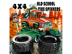4X4 inspired Old School Tire spinners