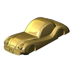 Mercedes grille 1952 Jaguar XK 120 FHC Coupe car sculpture 3D print model