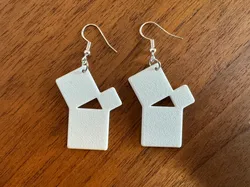 Pythagorean Theorem earrings, math jewelry - Free 3D Print Model
