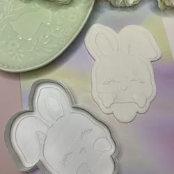 Rabbit Easter cookie cutter and stamp