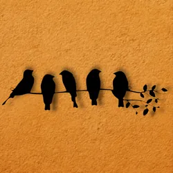 🌿 Birds on Branch Silhouette - Indoor and Outdoor Decoration