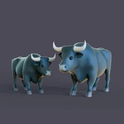 Black Bull Animal 3D