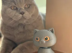 Bobblehead Cat Figure – Pen Spring Mechanism  - Free 3D Print Model