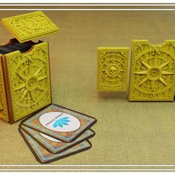 Compass rose card holder