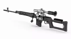 Dragunov Sniper Rifle 3D model