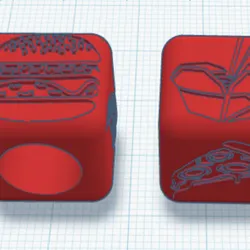 Food Dice Choice/ Dice Dread Bead