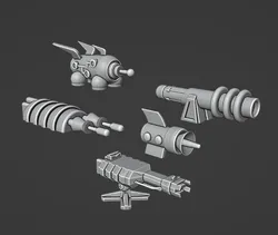Gaslands 20mm Scale Martian Weapon Set